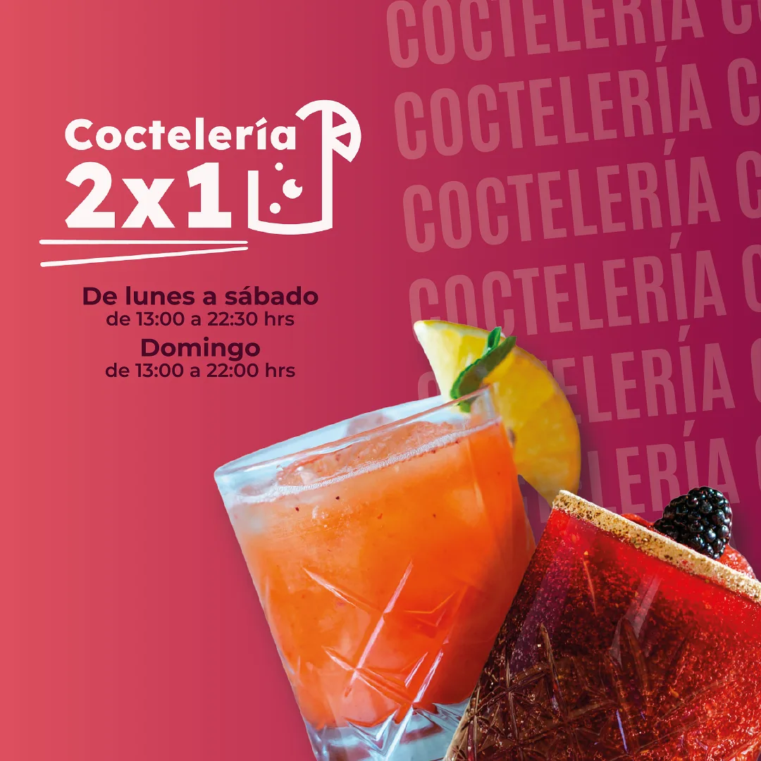 Promoción Coctelería 2x1 Mr. Sushi de lunes a domingo